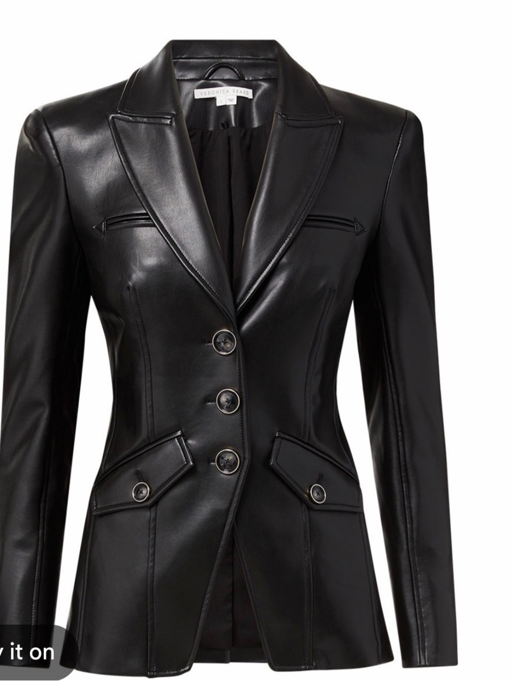 Veronica Beard Black Leather Jacket- Size 6